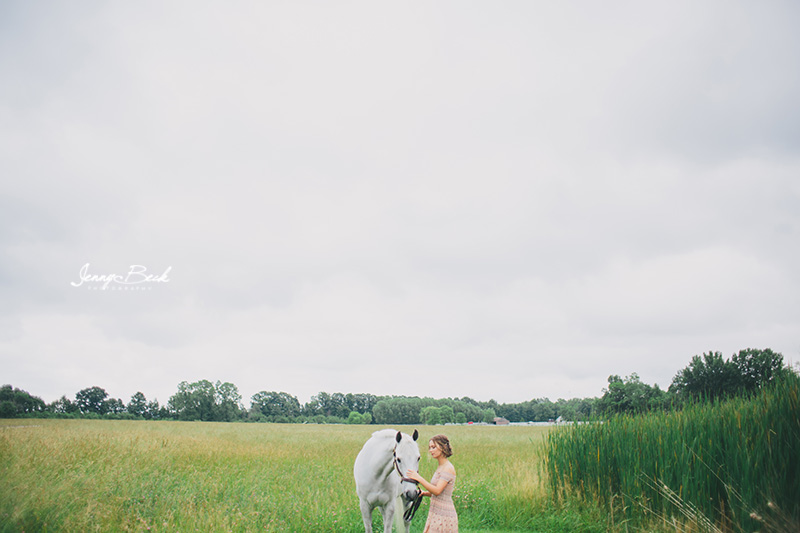johnstown ohio equine photographer - senior pictures of teen girl and her white horse johnstown ohio