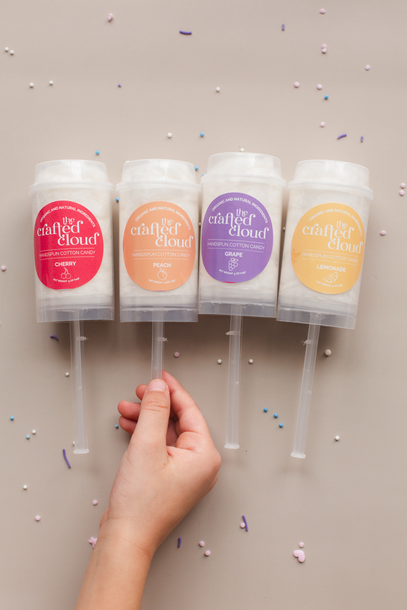 fun packaged cotton candy gift push pops