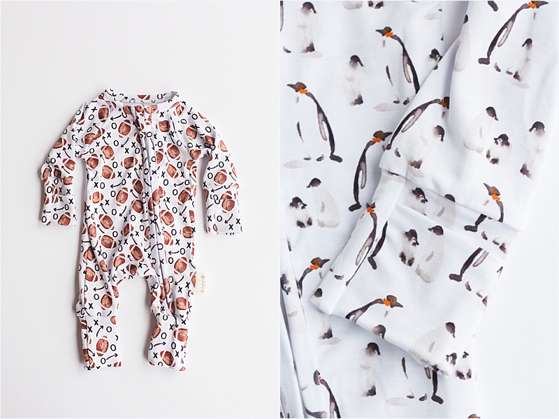 photo of baby clothes laying flat on white background