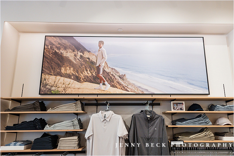 commercial photoshoot of interior store for Vuori clothing brand