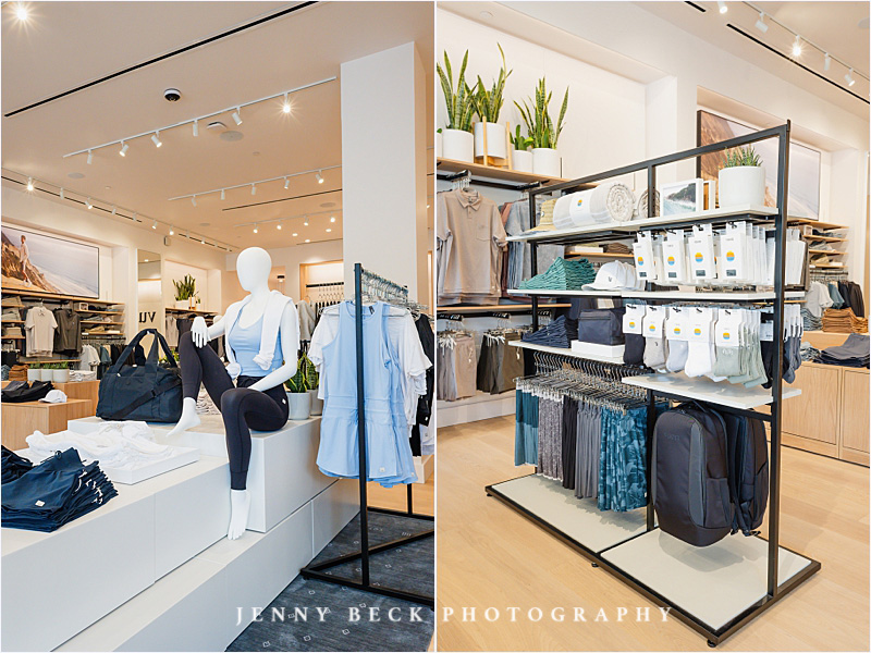 commercial photoshoot of interior store for Vuori clothing brand