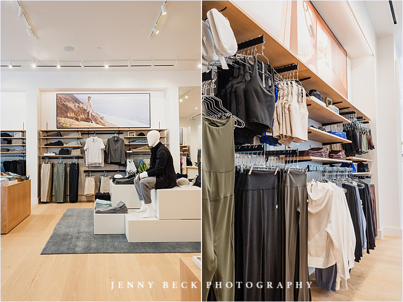 commercial photoshoot of interior store for Vuori clothing brand