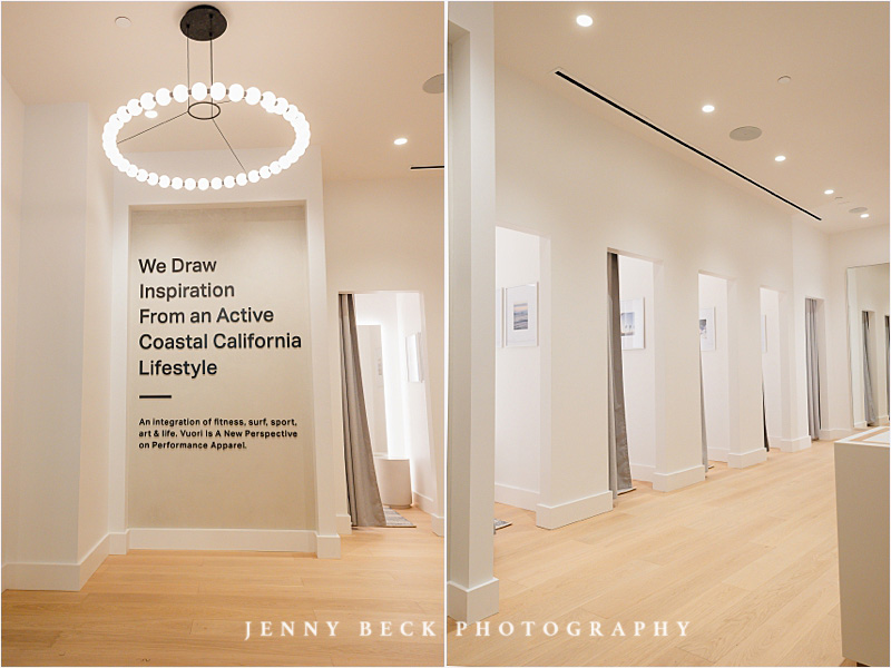 commercial photoshoot of interior store for Vuori clothing brand