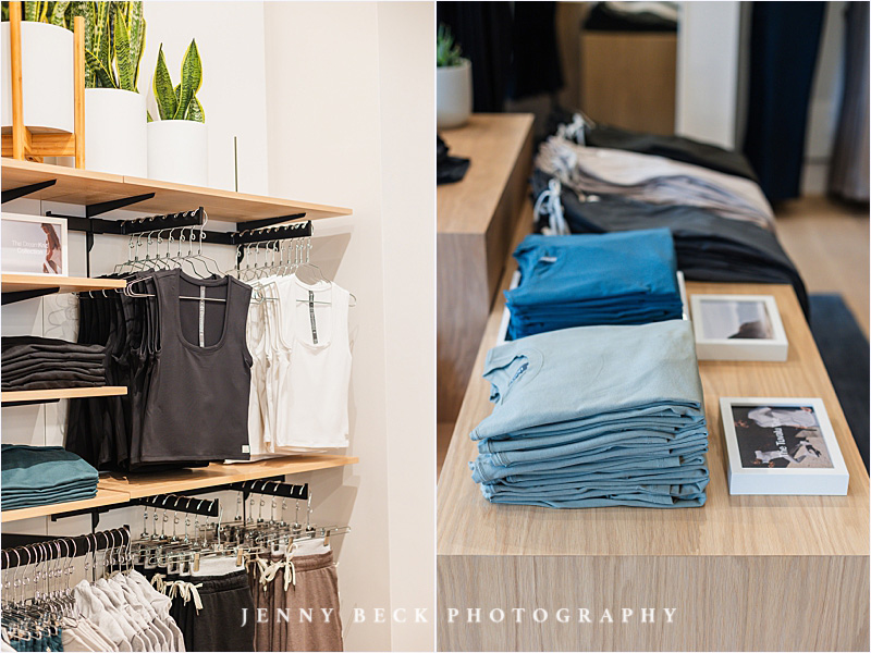 commercial photoshoot of interior store for Vuori clothing brand